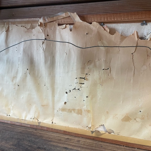 Vintage Crewel needlepoint. Solid wood frame. Perfect for grandmas house. - Picture 3 of 3